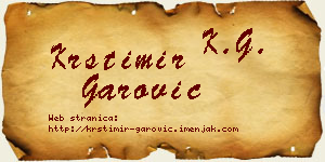 Krstimir Garović vizit kartica